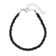 Zilveren armband met zwarte spinelstenen