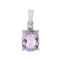 Zilveren hanger met een lavendel amethist