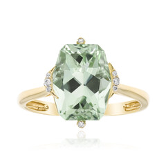 Gouden ring met een groene amethist (CIRARI)