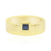 Zilveren ring met een blauwe saffier