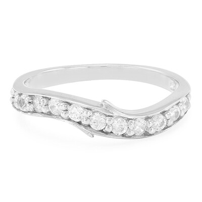 Zilveren ring met zirkonen