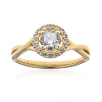 Gouden ring met een witte saffier (CIRARI)
