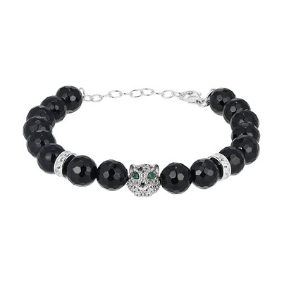 Zilveren armband met zwarte agaten (Adela Silber)