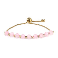 Zilveren armband met rozen kwartskristallen