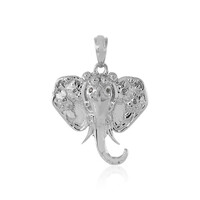 Zilveren hanger met zwarte diamanten