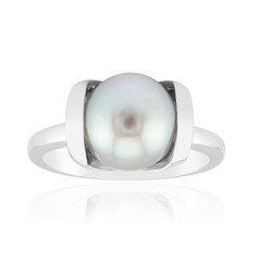 Zilveren ring met een Zilveren zoetwater kweekparel (TPC)