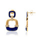 Gouden oorbellen met lapis lazulistenen (CIRARI)