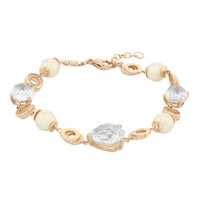 Zilveren armband met een witte kwarts