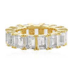 Zilveren ring met witte topaasstenen