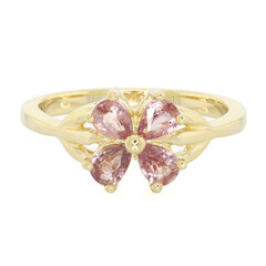 Gouden ring met Onverhitte Padparadscha Saffieren (AMAYANI)