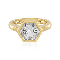 Zilveren ring met een witte topaas