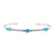 Zilveren armband met neon blauwe apatieten