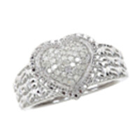 Zilveren ring met diamanten