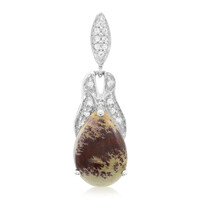 Zilveren hanger met een Sonora Dendrieten Jaspis