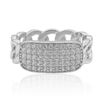 Zilveren ring met zirkonen