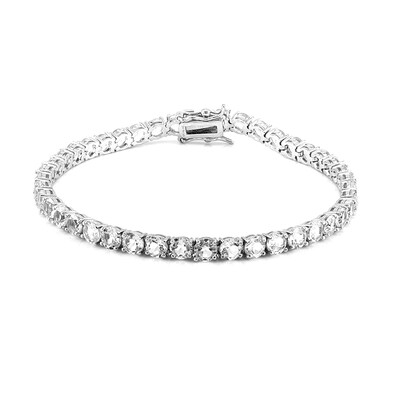 Zilveren armband met witte topaasstenen