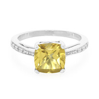 Zilveren ring met een champagne kwarts