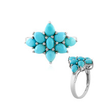 Zilveren ring met Sleeping Beauty Turkooisen