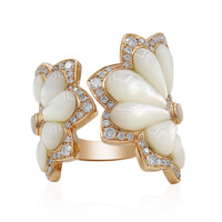 Gouden ring met parelmoer (Estée Collection)
