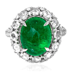 Gouden ring met een AAA Zambia smaragd (de Melo)