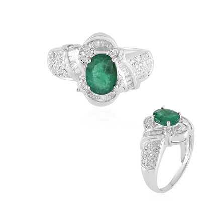 Gouden ring met een Zambia-smaragd