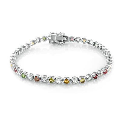 Zilveren armband met toermalijnen