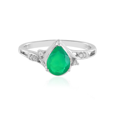 Zilveren ring met een Groene Ethiopische Opaal