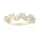 Zilveren ring met witte topaasstenen