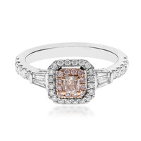 Gouden ring met een I1 Roze Diamant (CIRARI)