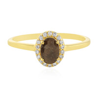 Zilveren ring met een Chocolade Saffier