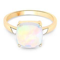 Gouden ring met een AAA Welo-opaal