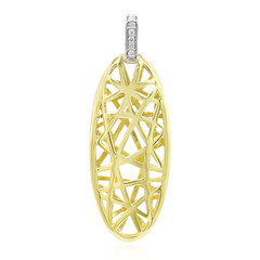 Zilveren hanger met I1 (G) Diamanten