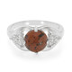 Zilveren ring met een mahonie obsidiaan