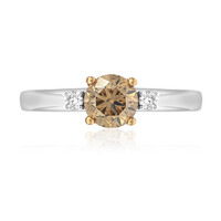 Gouden ring met een SI2 Bruine Diamant (CIRARI)