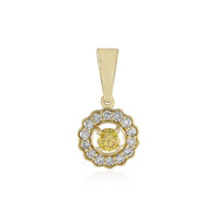 Gouden hanger met een I1 Gele DIamant