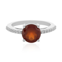 Zilveren ring met een hessoniet granaat
