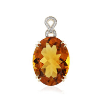 Gouden hanger met een Madeira citrien