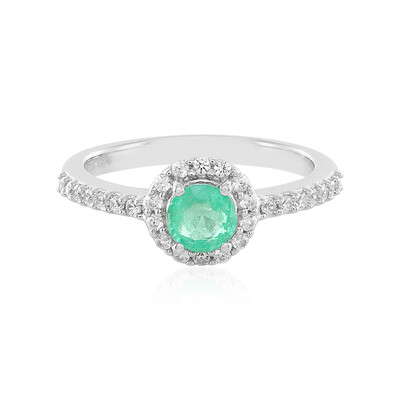 Zilveren ring met een Russische smaragd