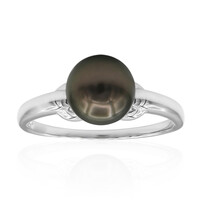 Platina ring met een Tahiti parel