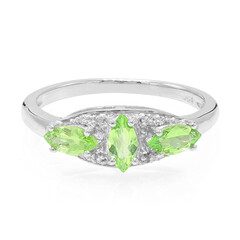Zilveren ring met Merelani Granaten