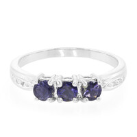 Zilveren ring met Ceylon iolieten