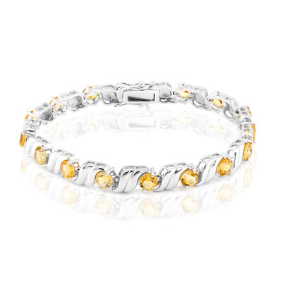 Zilveren armband met citrienstenen
