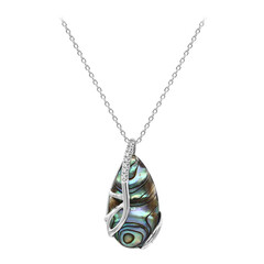 Zilveren halsketting met een Abalone schelp
