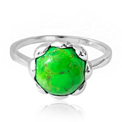 Zilveren ring met een Groene Kingman Mohave Turkoois