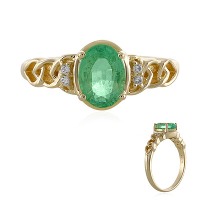 Gouden ring met een Ethiopische smaragd