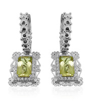 Zilveren oorbellen met Ouro Verde kwartskristallen (Dallas Prince Designs)