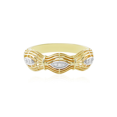 Gouden ring met I1 (I) Diamanten (Ornaments by de Melo)