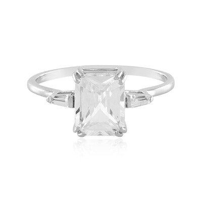 Zilveren ring met een zirkoon