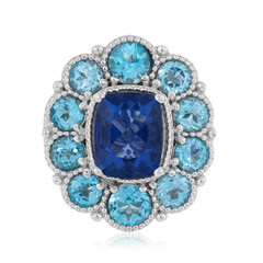 Zilveren ring met een kleurwissel fluoriet (Dallas Prince Designs)
