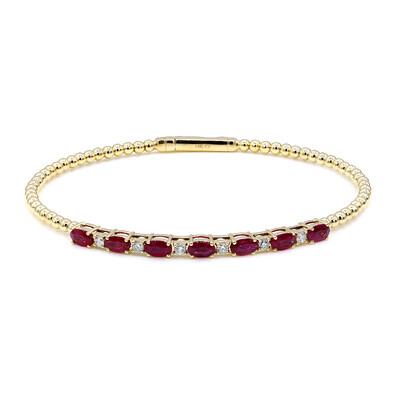 Gouden armband met AAA Mozambique robijnen (CIRARI)